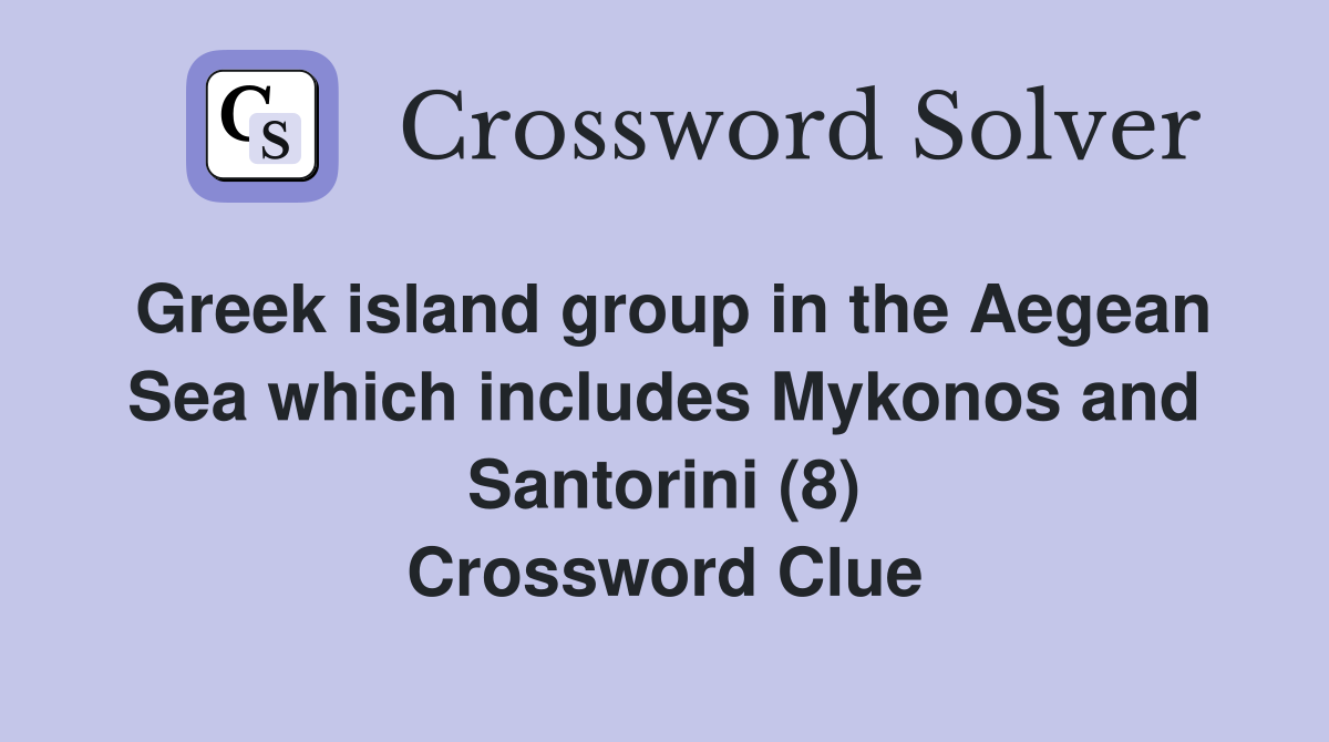 aegean island motor yacht crossword clue